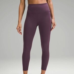 Lululemon Wunder Train High-Rise Ribbed Tight 25" Grape Thistle